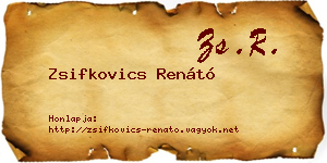 Zsifkovics Renátó névjegykártya